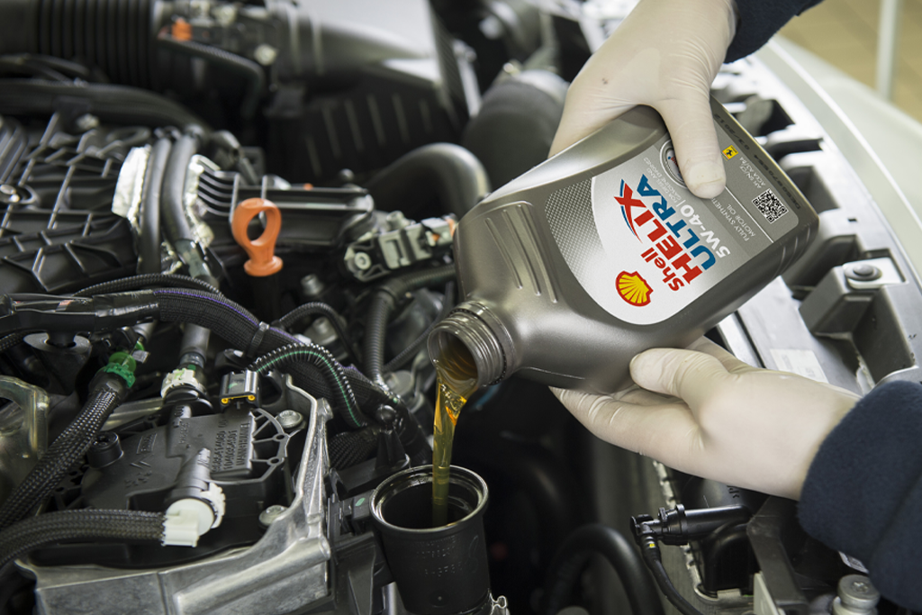 Shell Helix motorolie olie verversen